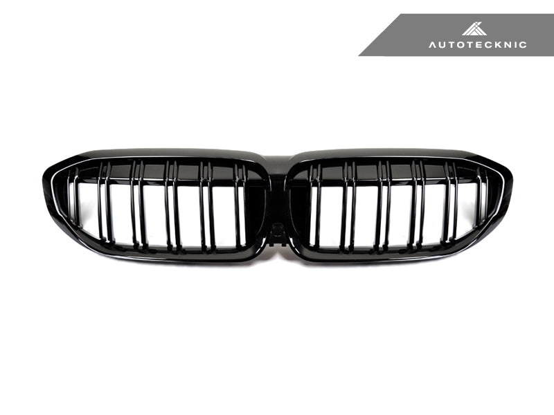 AutoTecknic Dual-Slat Glazing Black Front Grille - BMW G20 3-Series Pre-LCI