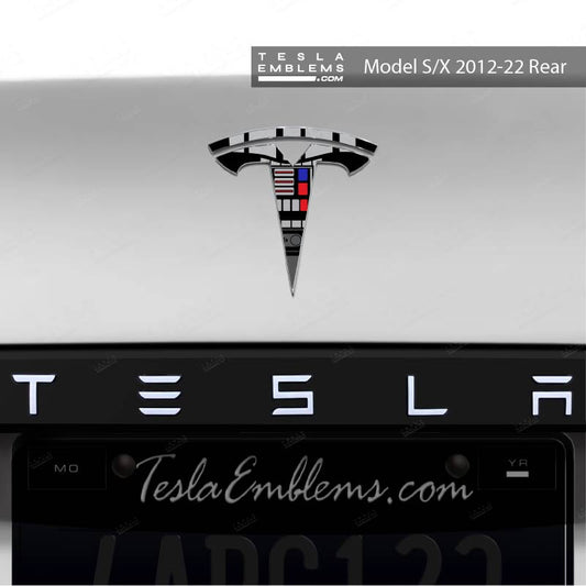 Darth Vader Tesla Emblem Decals (Front + Back) | Model X