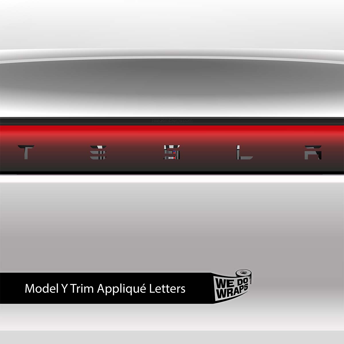 Darth Control Panel Tesla Emblem Decals (Front + Back) | Model Y