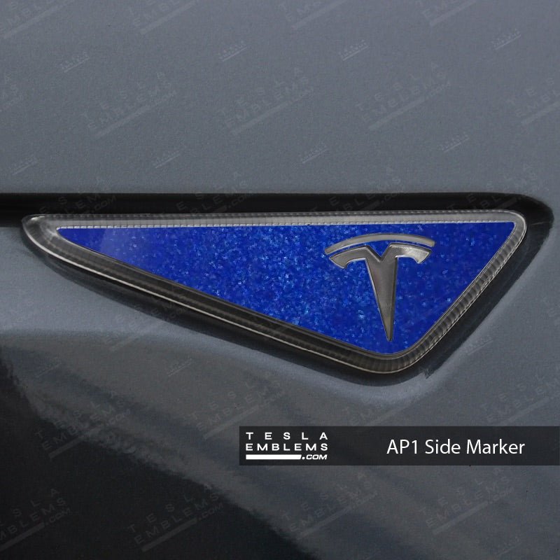 3M Deep Blue Metallic Tesla AP1 Side Marker Wrap (2pcs)
