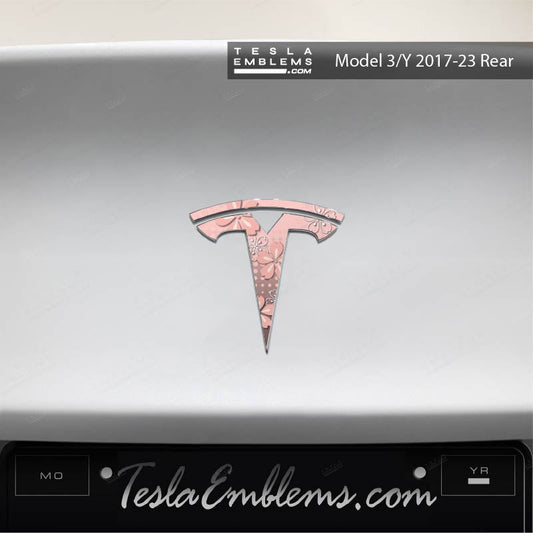 Demon Slayer Nezuko Tesla Emblem Decals (Front + Back) | Model Y