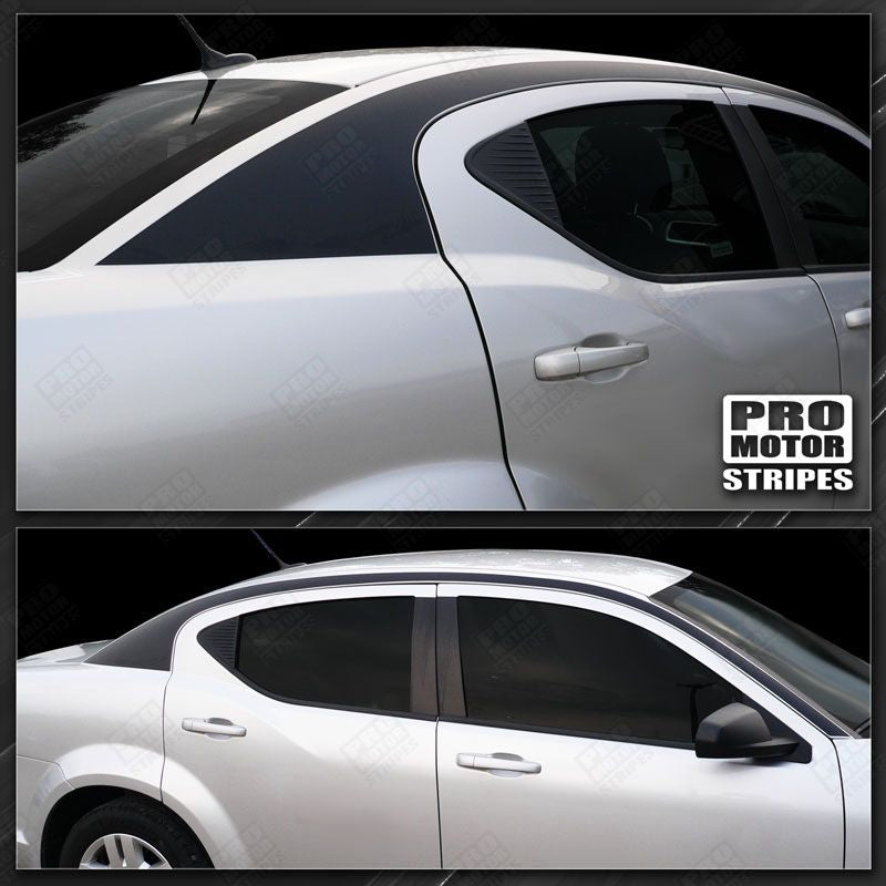 Dodge Avenger 2008-2014 Roof Pillar Side Hockey Stripes