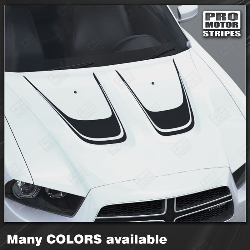 Dodge Charger 2011-2014 Hood Scallop Accent Stripes
