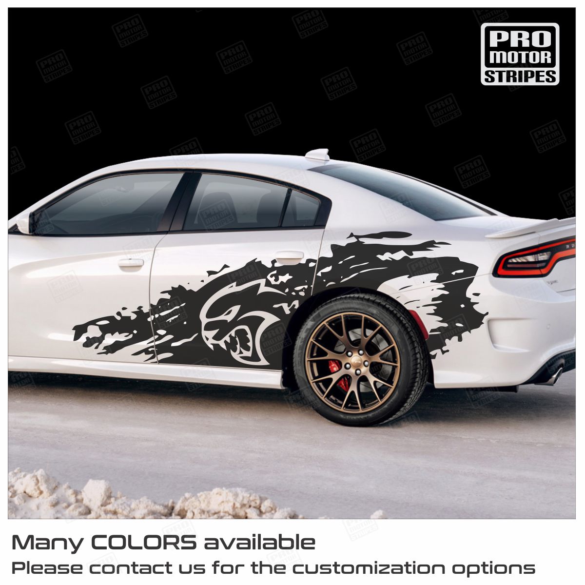 Dodge Charger 2006-2023 Dirt Splash Hellcat Side Decals Stripes