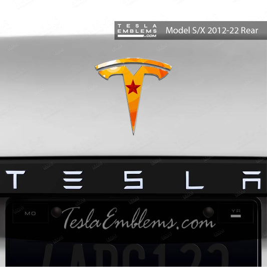 Dragon Ball Z Tesla Emblem Decals (Front + Back) | Model S