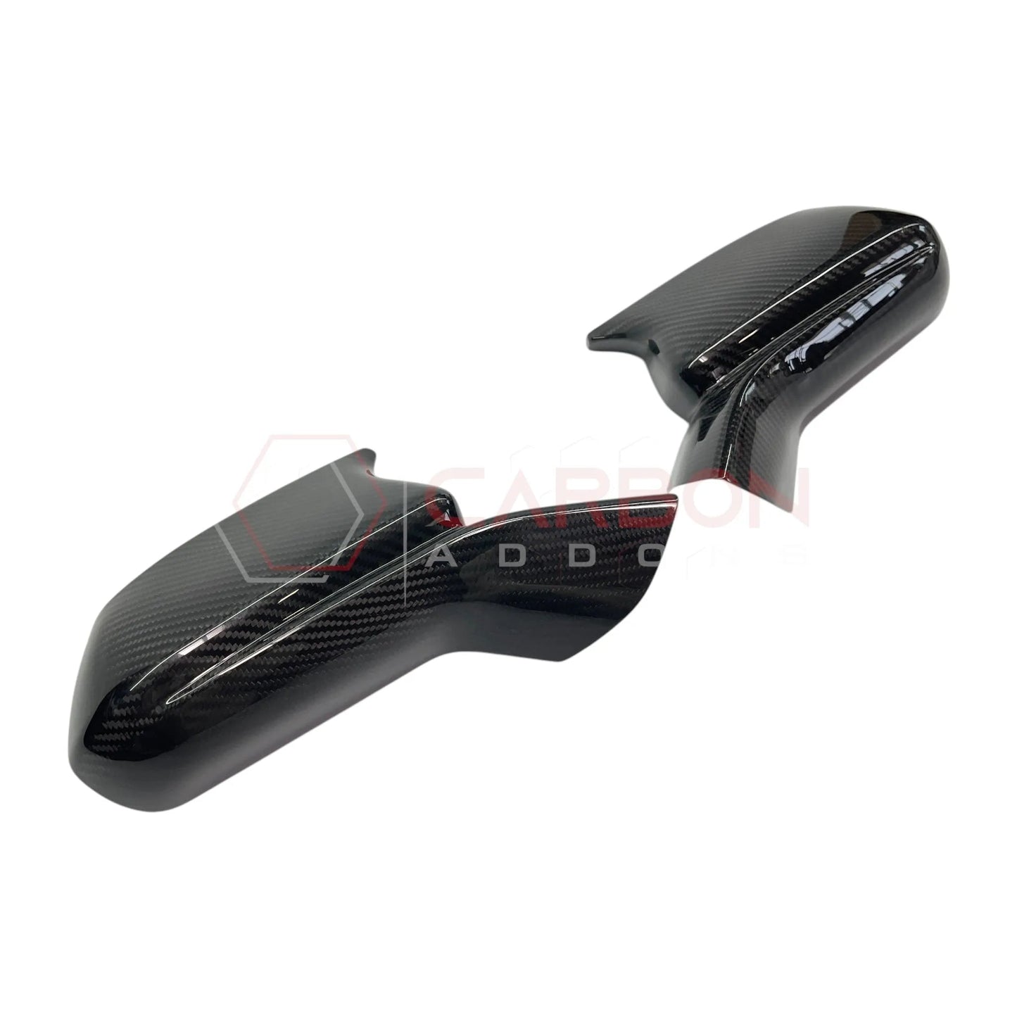 2016-2024 Camaro Real Carbon Fiber M Style Mirror Covers - With Winglet