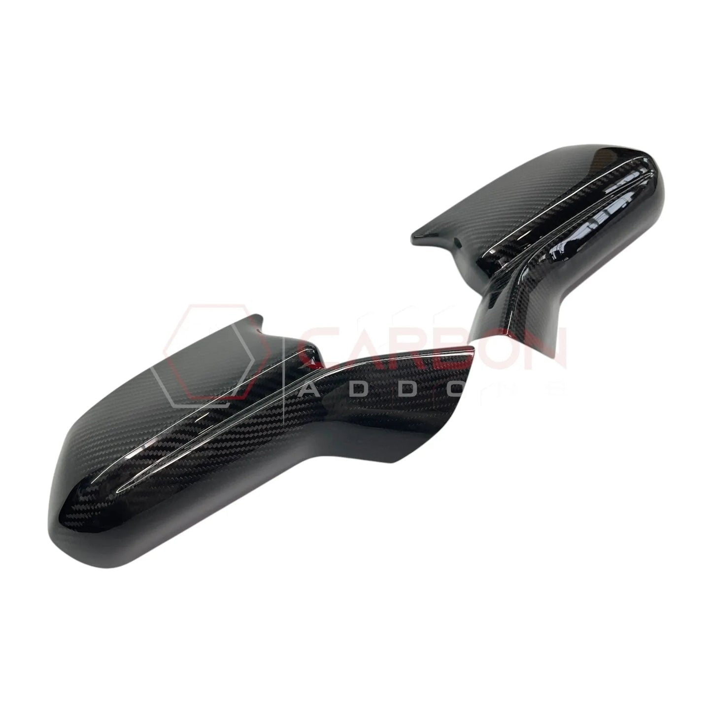 2016-2024 Camaro Real Carbon Fiber M Style Mirror Covers - With Winglet