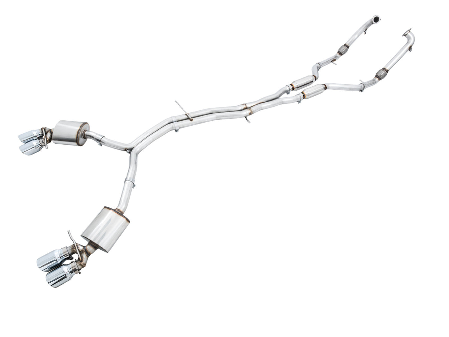 AWE Tuning Touring Edition Exhaust for Audi B9 S5 Sportback - Non-Resonated (Silver 102mm Tips) 3020-42056