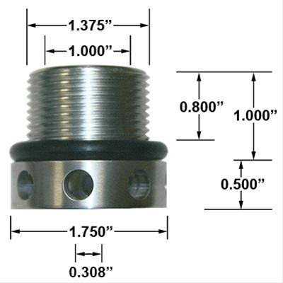 Granatelli 1-Inch Press-In PCV Valve Cover Breather Baffle Kit – 451002