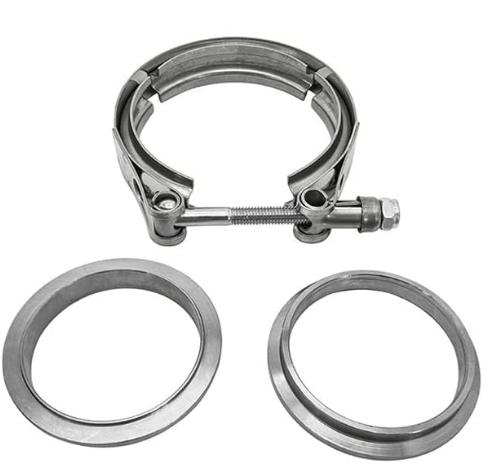 Granatelli 3.0" Stainless Steel V-Band Clamp & Interlocking Flange - 308530-1