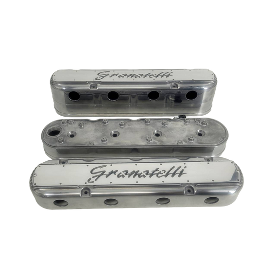 Granatelli Motor Sports LS 2 pc Tall Valve Cover Polished Finish, 4.8, 5.3, 5.7, 6.0, 6.2, 7.0L, Pair