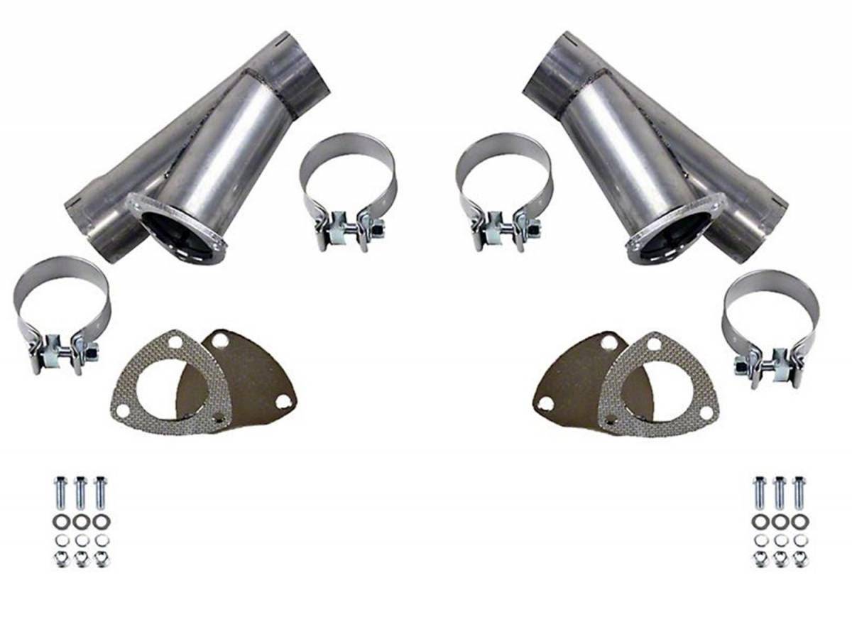 Granatelli 2.5-Inch Dual Round Manual Stainless Steel Slip-Fit Exhaust Cutout Kit – 305525D