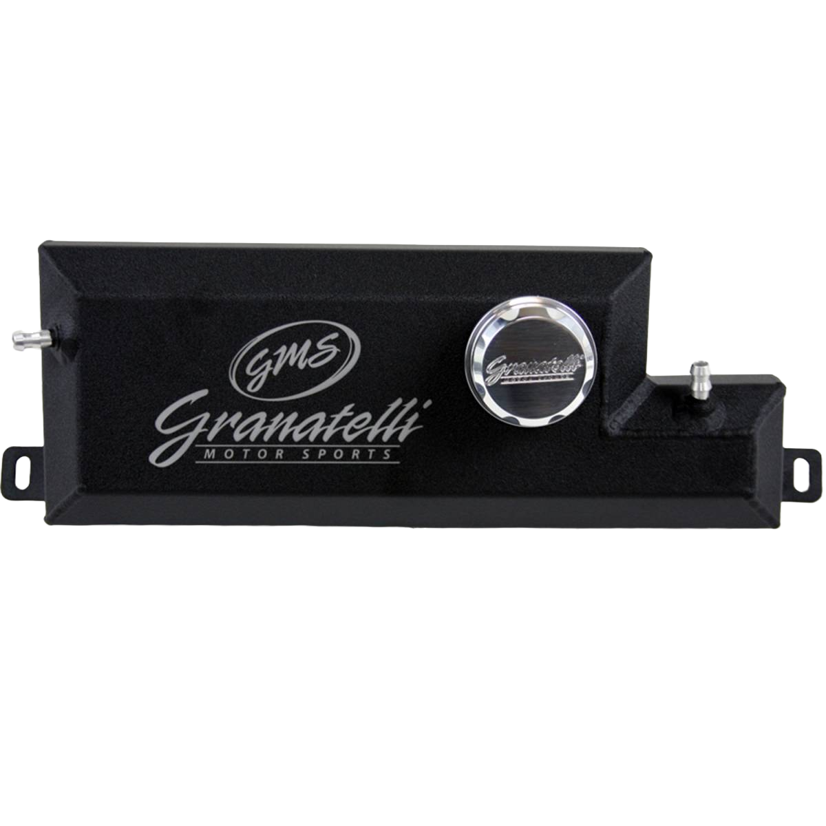 Granatelli Ford F-150/Expedition/Navigator 2.7L/3.5L EcoBoost & 5.0L V8 Wrinkle Black Aluminum Coolant Expansion Tank – 510110BL