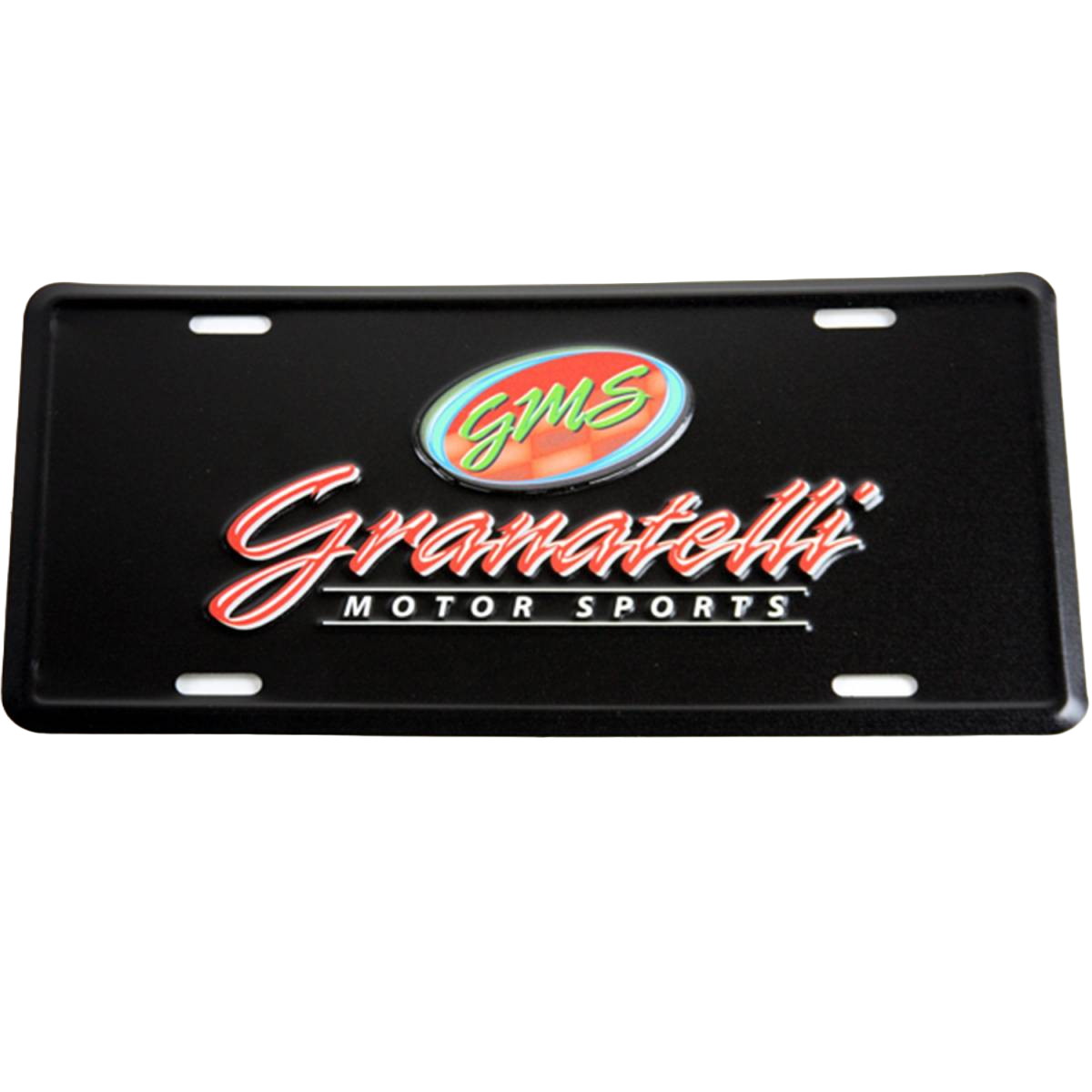 Granatelli Black Aluminum License Plate w/ Full-Color Logo – 100006