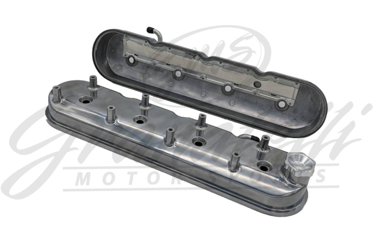 Granatelli LS Tall Valve Covers, Polished Finish, Integral Coil Mounts, 4.8L-7.0L, Pair – 640361