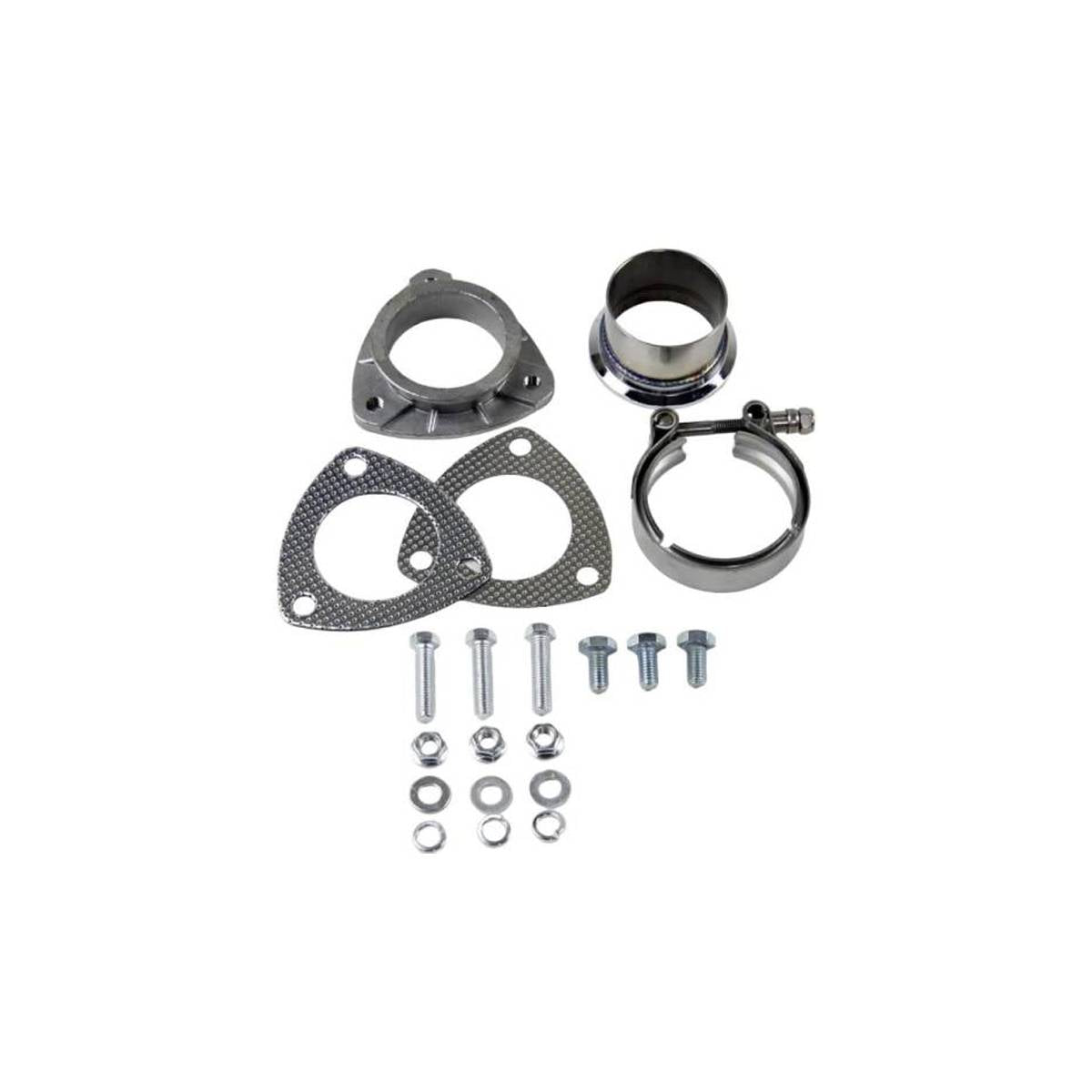Granatelli 2.5" V-Band to 3-Bolt Straight Exhaust Connection Adapter - 307525-3