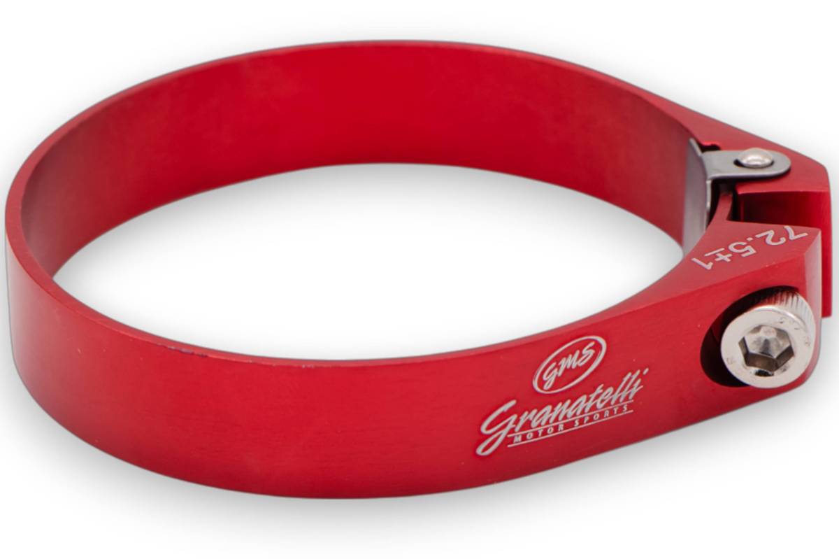 Granatelli Red Anodized Billet Aluminum Hose Clamp 91mm–93mm (Approx. 3.58"–3.66") – 971325R