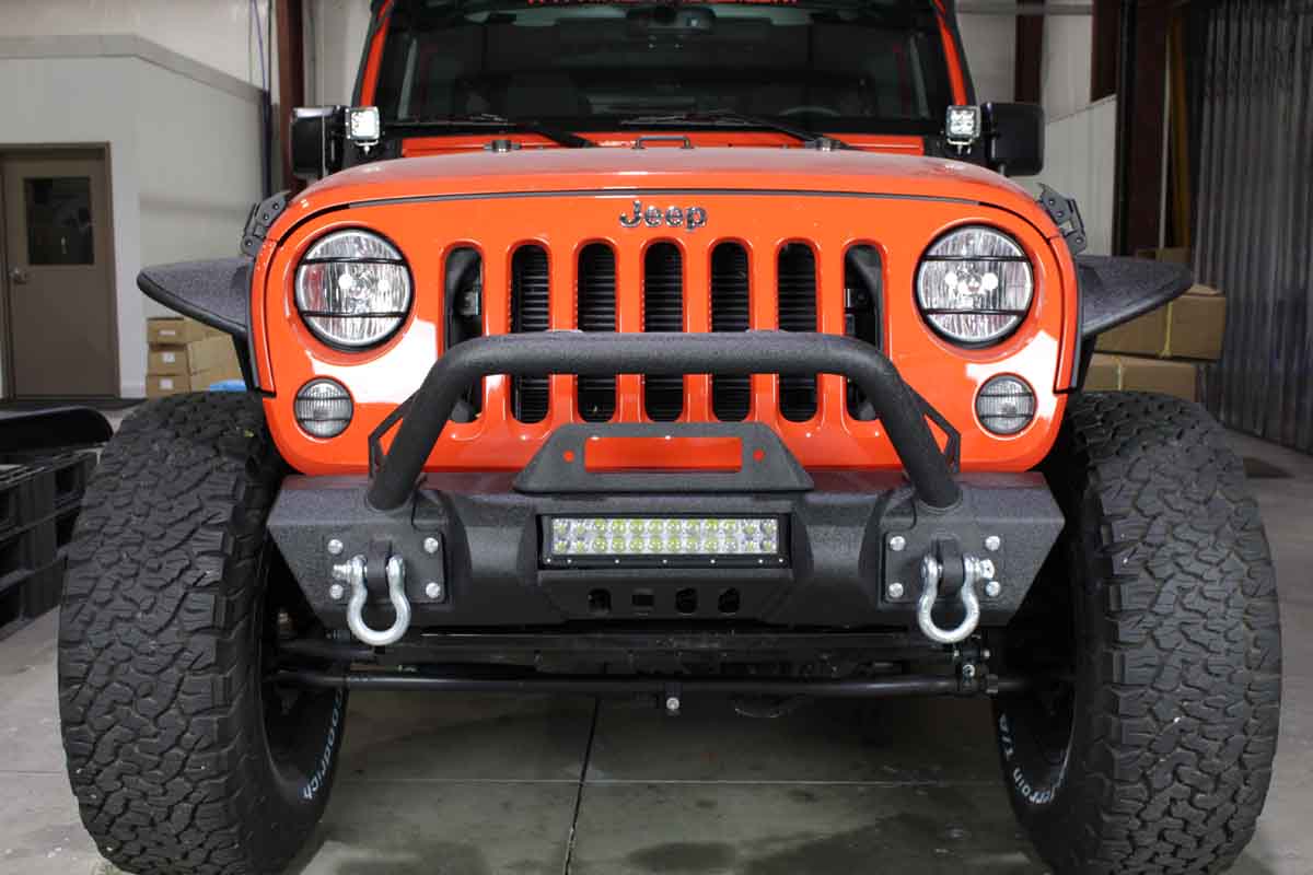 Fishbone Offroad Front Stubby Winch Bumper 2007-2018 Jeep Wrangler FB22004