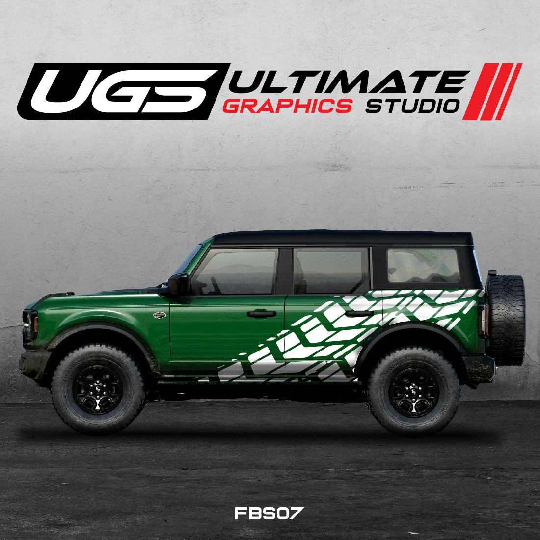 Ford Bronco Tire Mark side Graphics