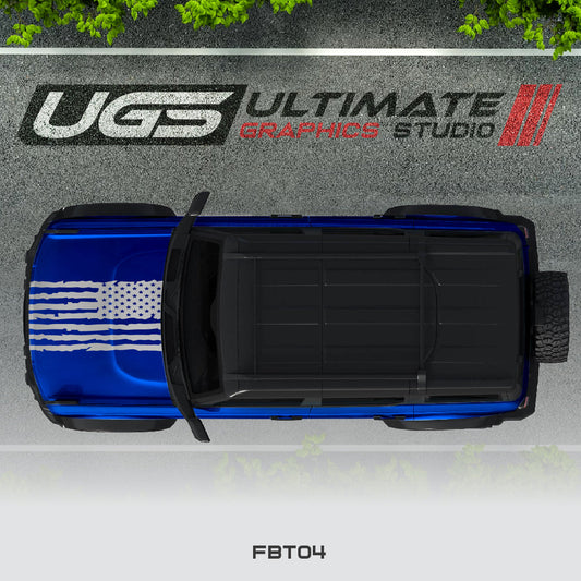 Ford Bronco Flag Hood 1 Color