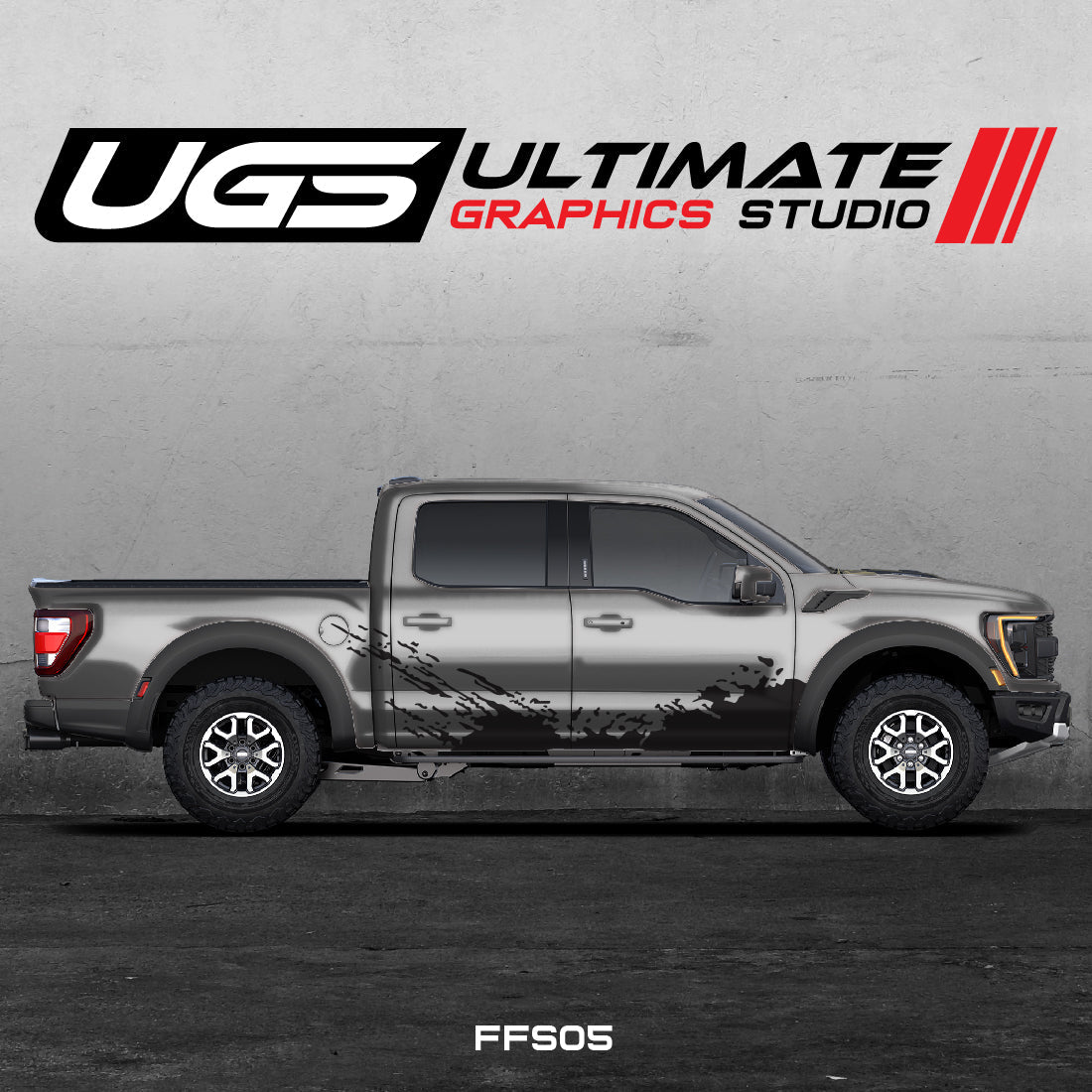 Ford Pickup Dirt 1 Color Side Graphics