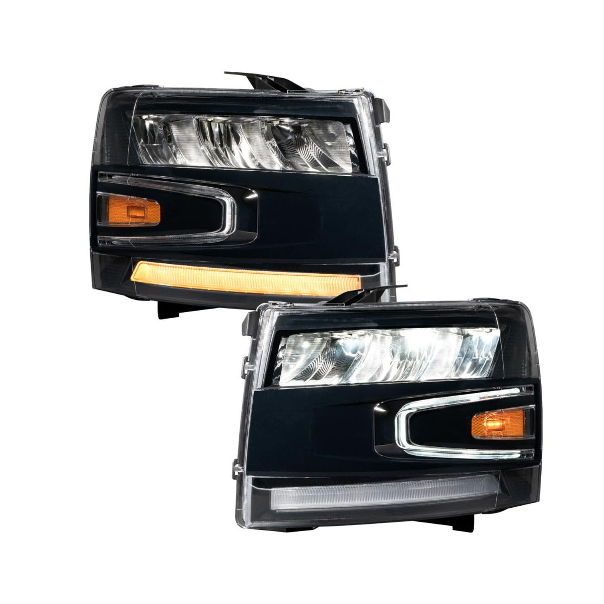 Form Lighting 2007-2013 Chevrolet Silverado LED Reflector Headlights Pair FL0004