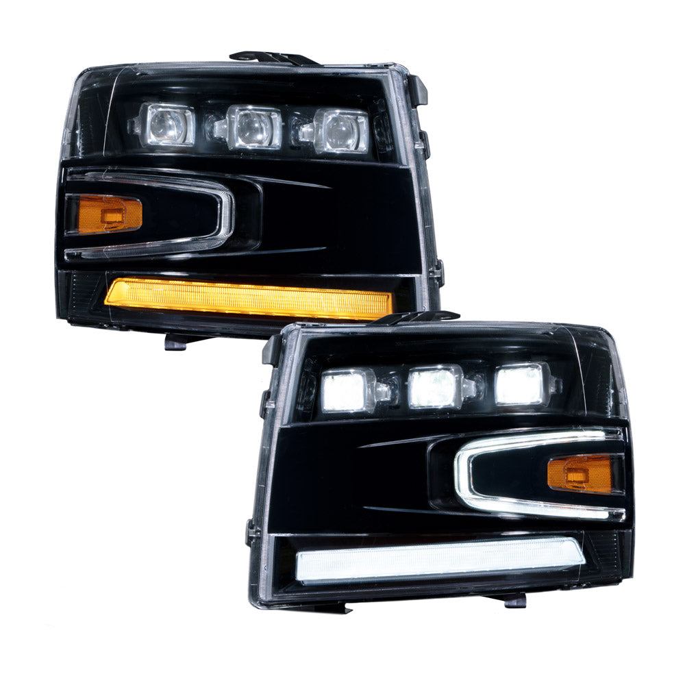 Form Lighting 2007-2013 Chevrolet Silverado LED Projector Headlights Pair FL0005
