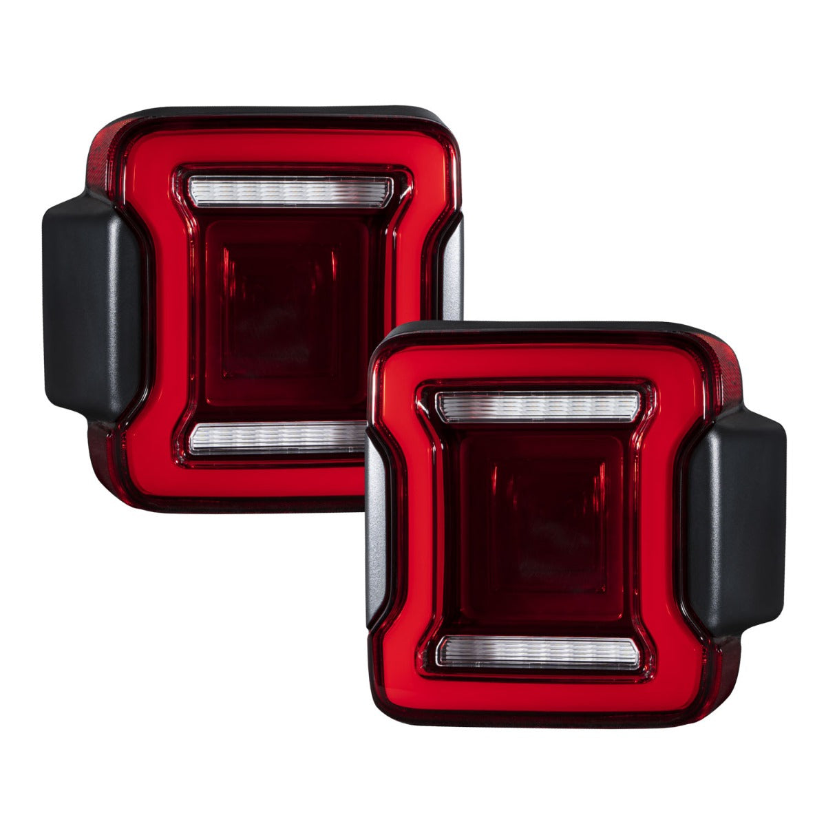 Form Lighting 2018-2022 Jeep Wrangler LED Tail Lights Red Pair FL0013