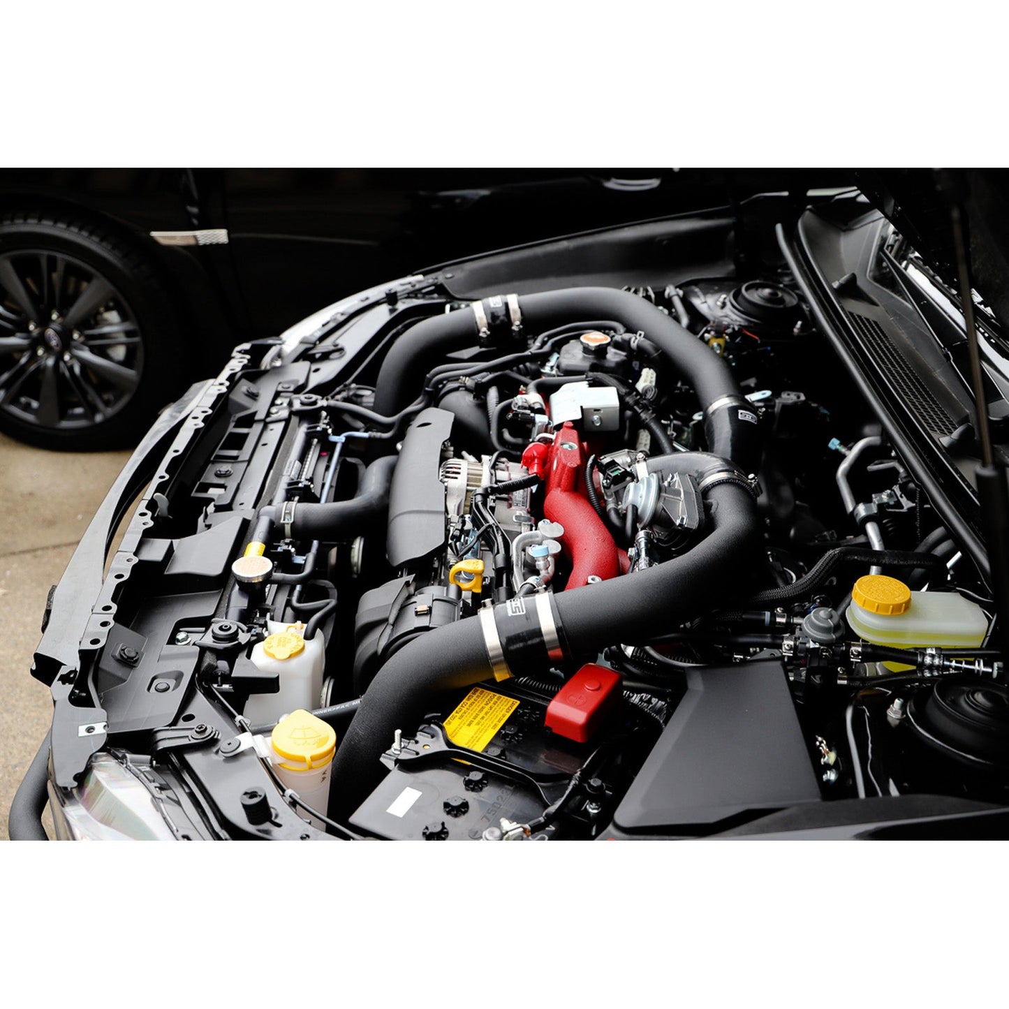 GrimmSpeed Front Mount Intercooler Kit - Raw Core with Black Piping - 2015-21 Subaru STI GRM090237