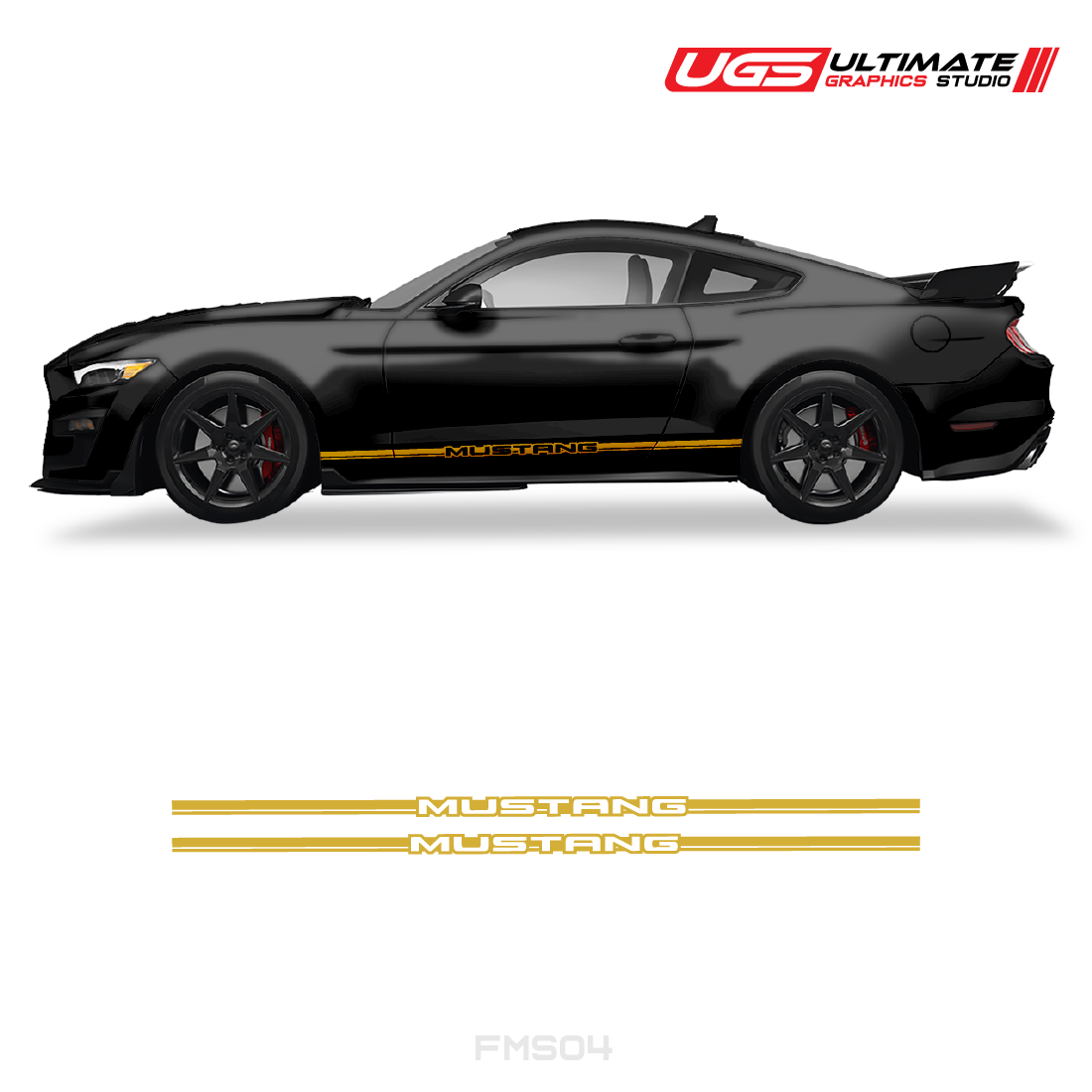 Ford Mustang Side Skirt Graphics