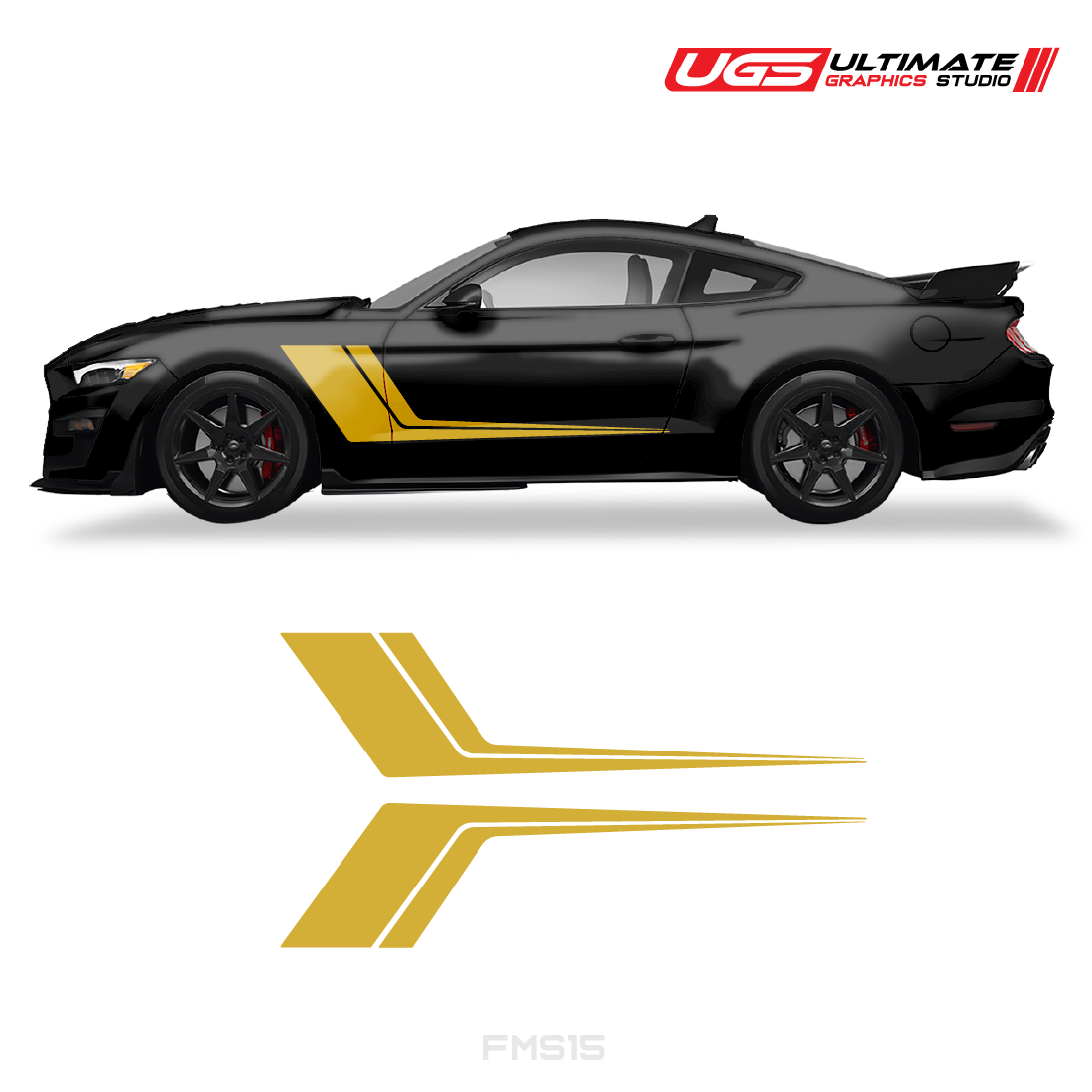 Ford Mustang Side Door 2 Color Graphics
