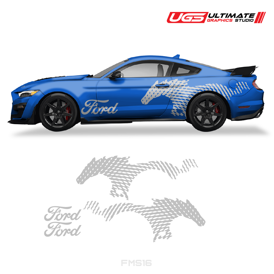 Ford Mustang Side Racing Decal Set