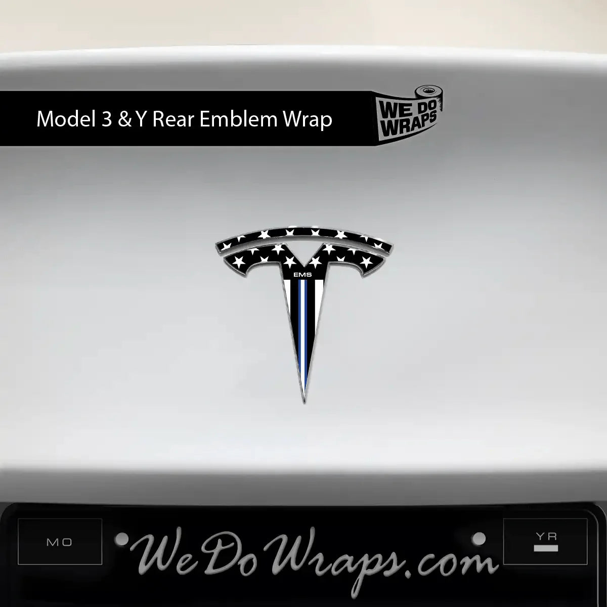 First Responders EMS Tesla Emblem Decals (Front + Back) | Model Y