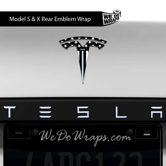 First Responders EMS Tesla Emblem Decals (Front + Back) | Model X