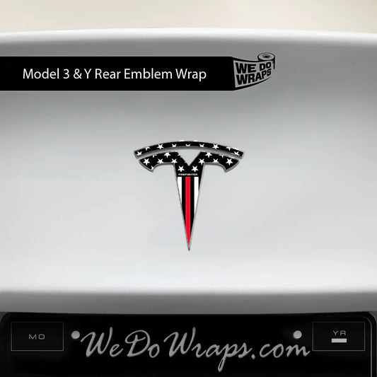 First Responders Firefighter Tesla Emblem Decals (Front + Back) | Model 3
