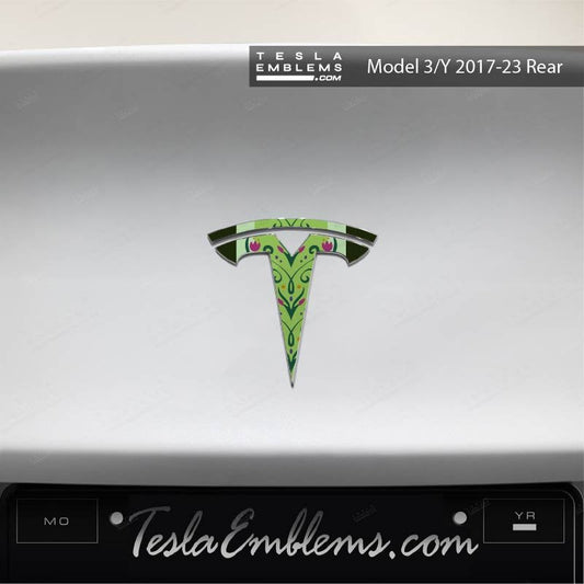 Frozen Anna Tesla Emblem Decals (Front + Back) | Model Y