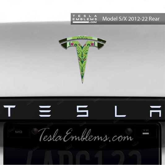 Frozen Anna Tesla Emblem Decals (Front + Back) | Model X