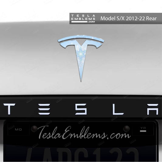 Frozen Elsa Tesla Emblem Decals (Front + Back) | Model S