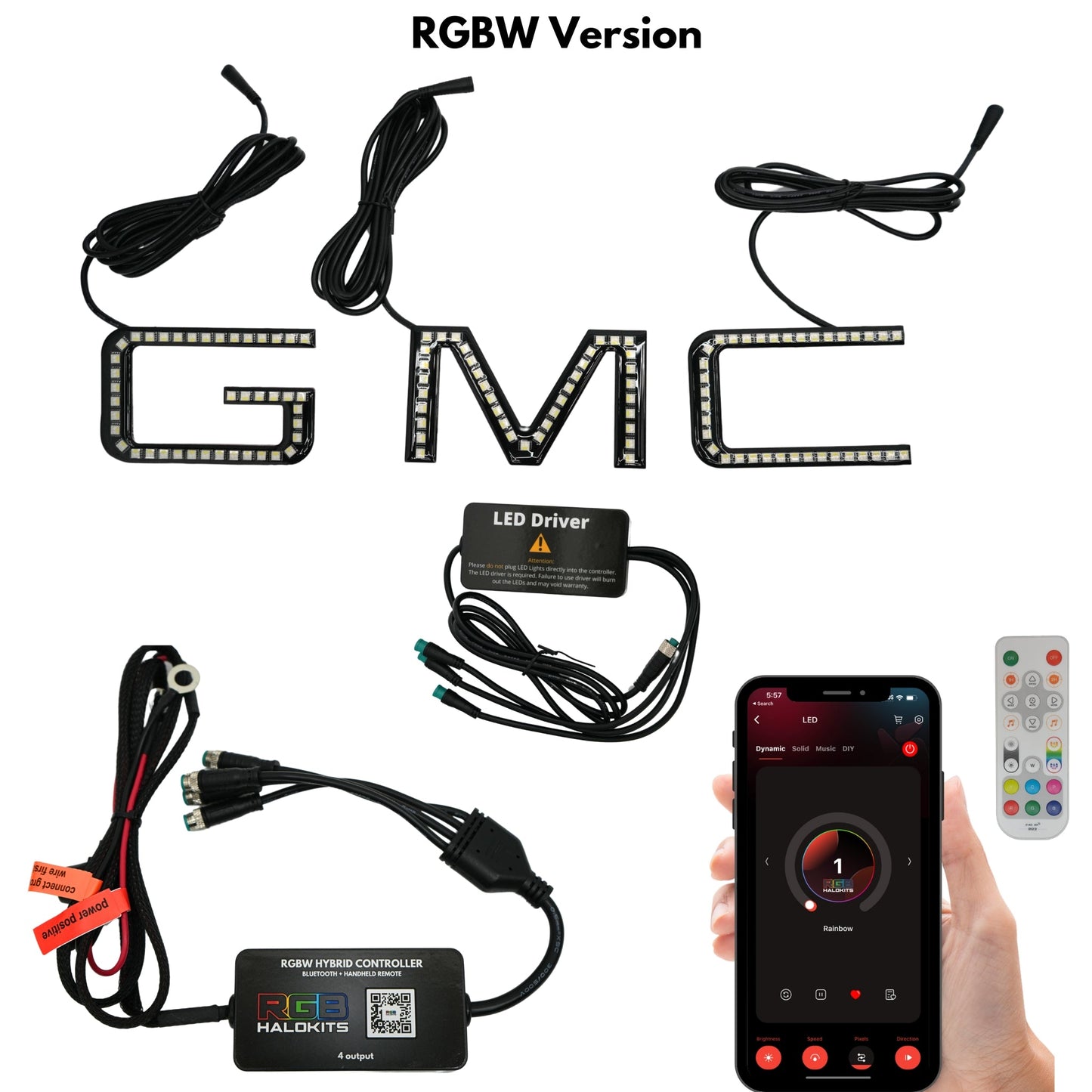 GMC LED Emblem: Multicolor (1999-2026)