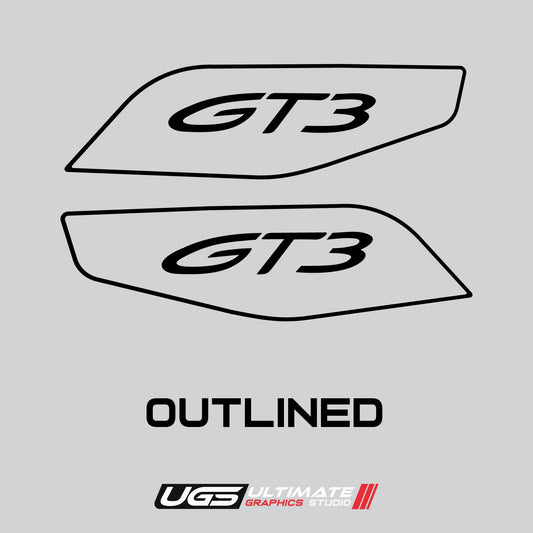 Wing Cap Decal Set fits GT3 PORSCHE 992