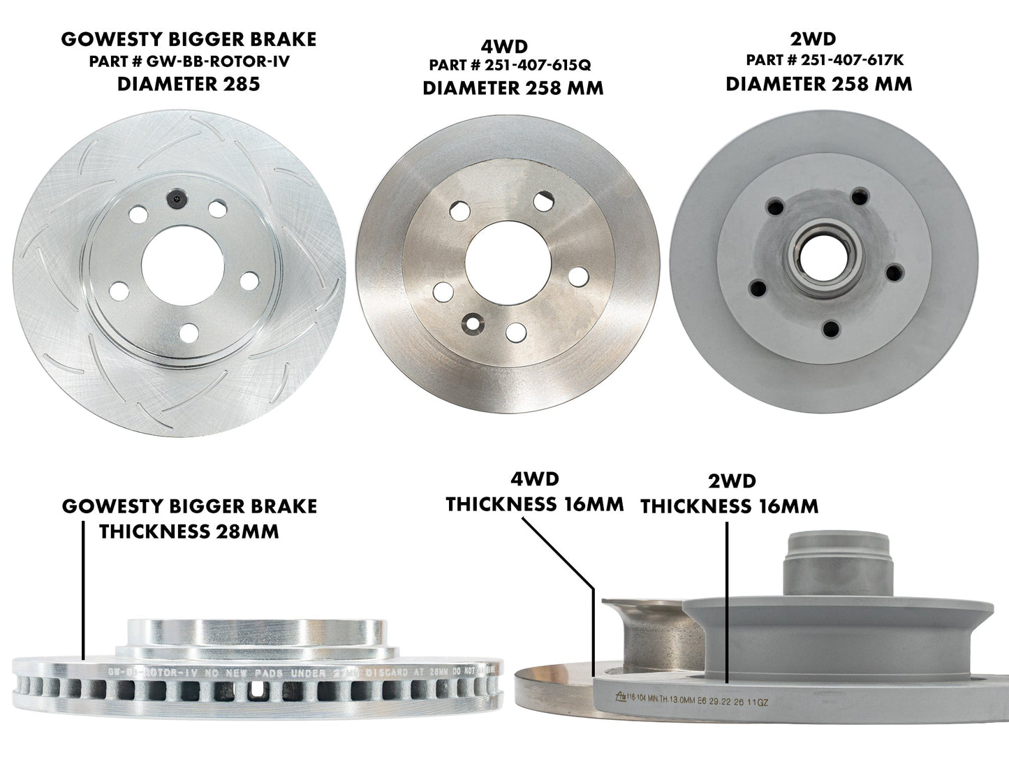 Bigger Brake Rotor (GoWesty Bigger Brakes Kit)