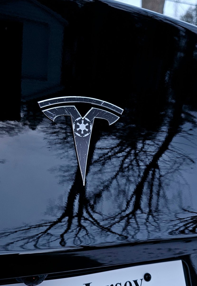Galactic Empire Tesla Emblem Decals (Front + Back) | Model X