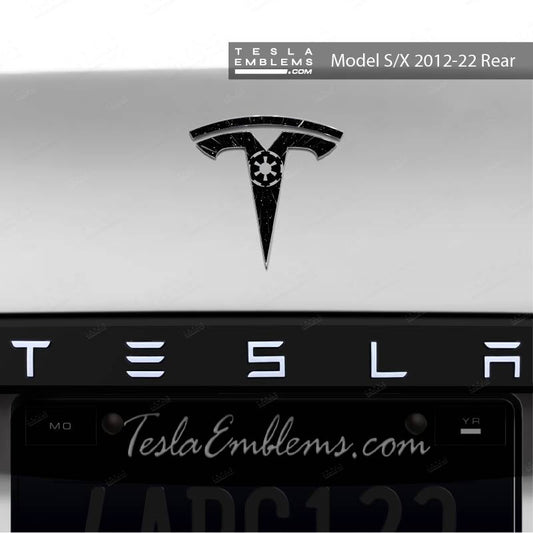 Galactic Empire Tesla Emblem Decals (Front + Back) | Model X