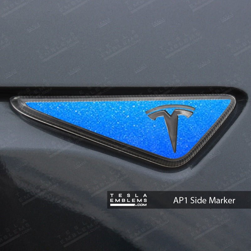 3M Gloss Fire Blue Tesla AP1 Side Marker Wrap (2pcs)