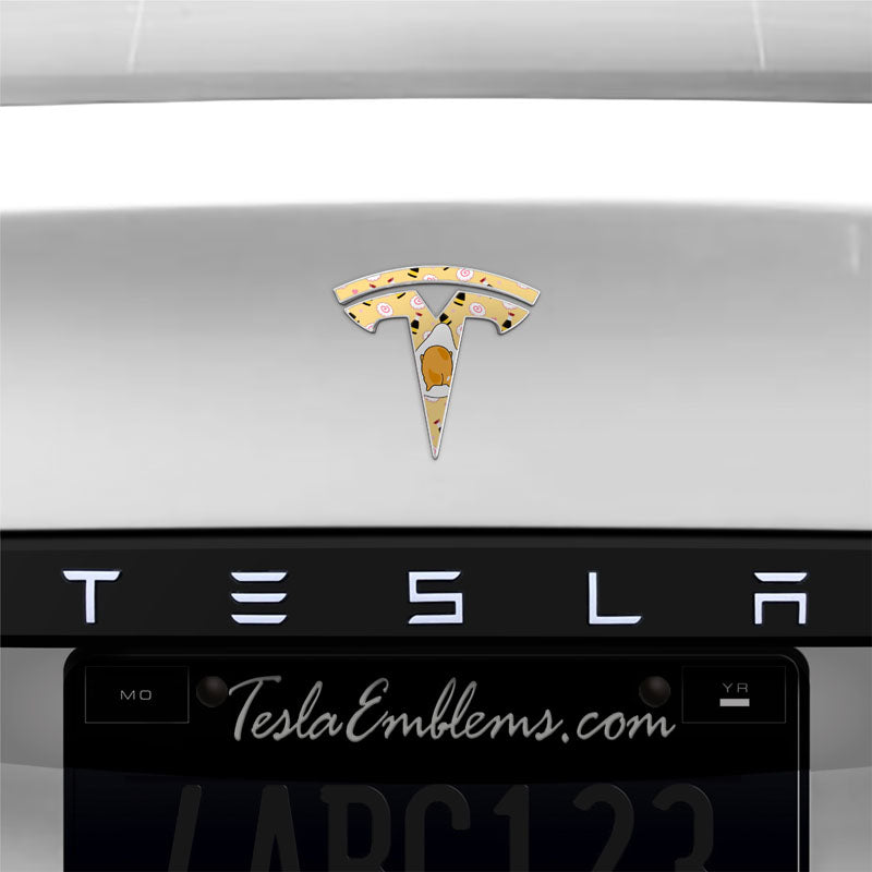 Gudetama Tesla Emblem Decals (Front + Back) | Model S