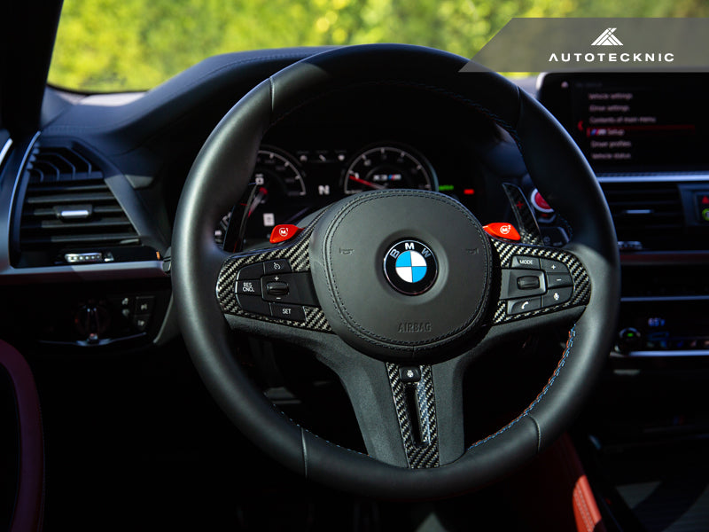 AutoTecknic Carbon Alcantara Steering Wheel Trim - BMW G20 3-Series