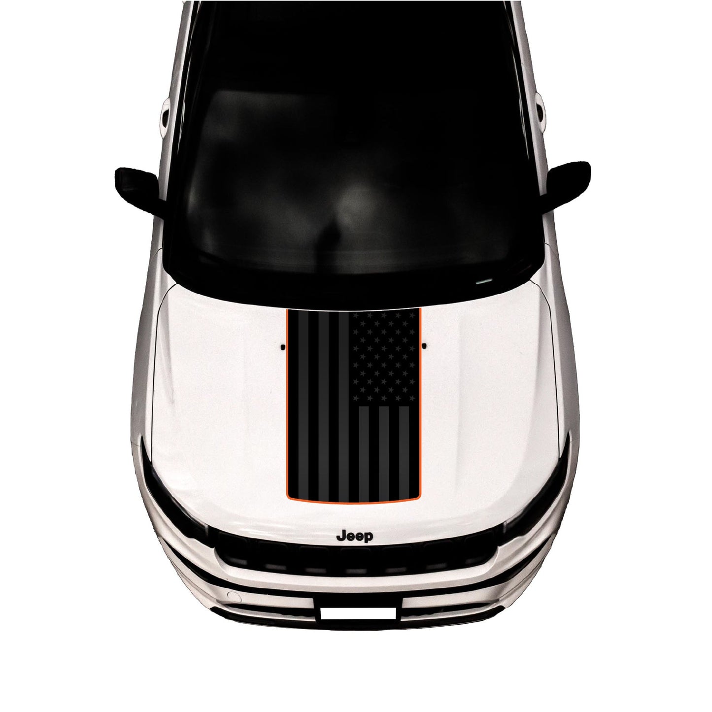 Hood Graphic for Compass | Black Flag - fits Jeep Compass MP 2017-2024