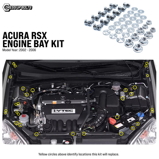Titanium Hardware Engine Bay Kit - Acura RSX (2002-2006)