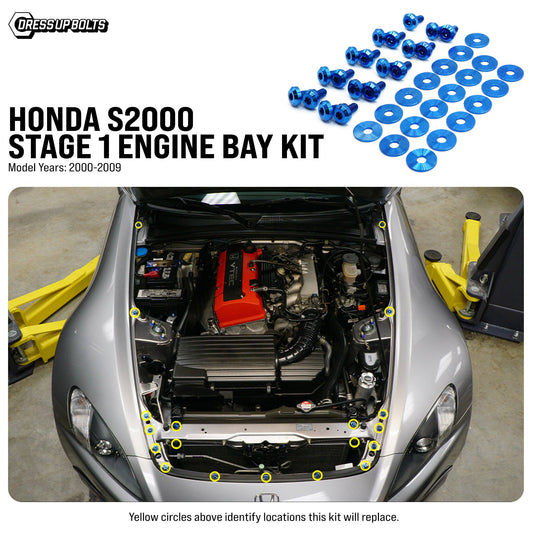Stage 1 Titanium Hardware Engine Bay Kit - Honda S2000 (2000-2009)