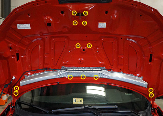 Dress Up Bolts Titanium Hardware Hood Kit - Honda Civic Type R (2017-2021)